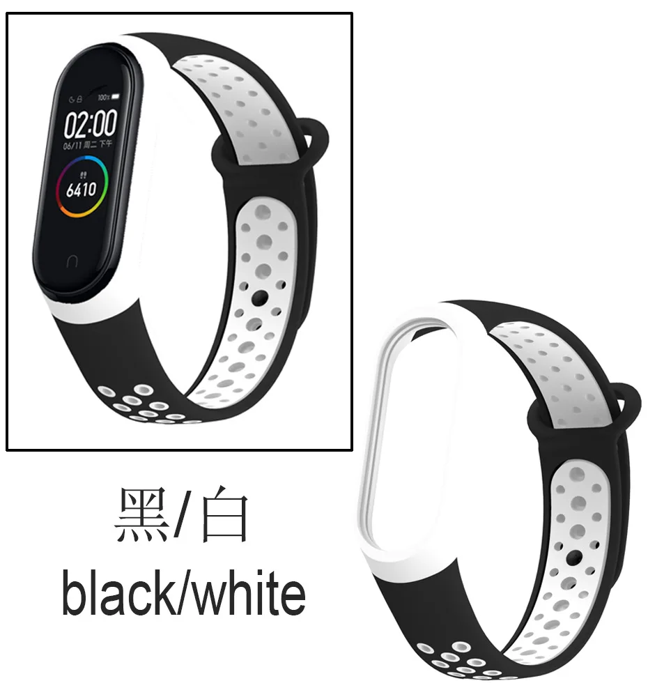 Чехол для Xiaomi miband 4 3 силиконовый двухцветный сменный ремешок наручных часов xiaomi mi