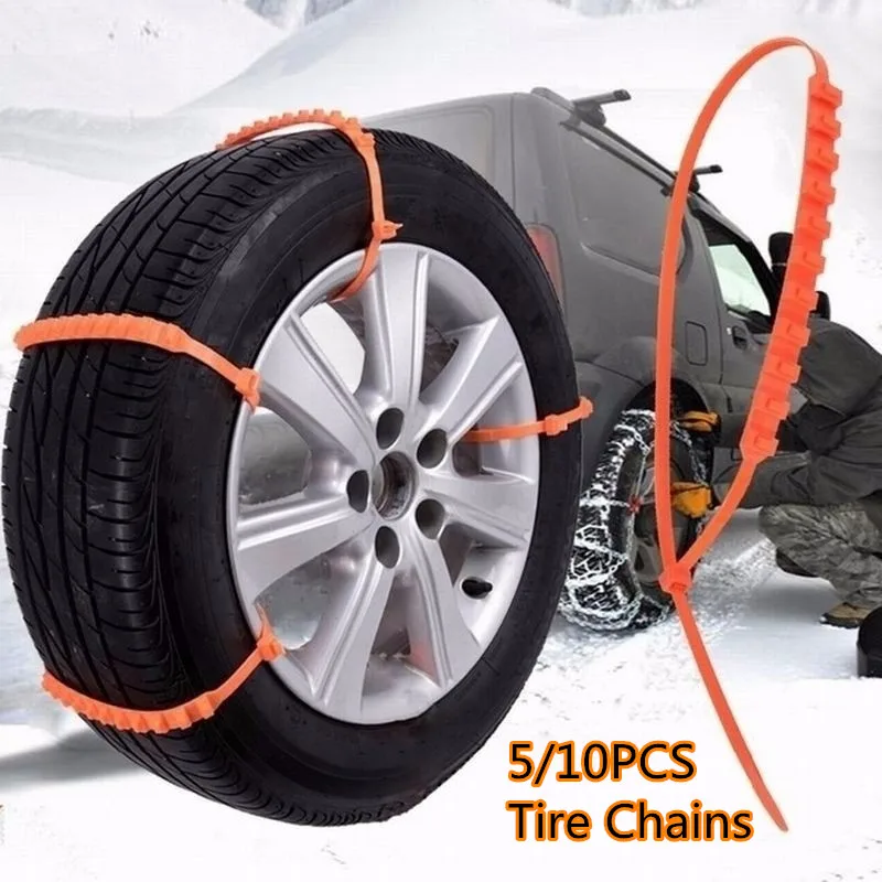 

5/10Pcs Car Winter Tire Wheels Snow Tire Anti-Skid Chains Tire Cable Belt Fit Tyre For Rain Driving Outdoor Tool Emergency