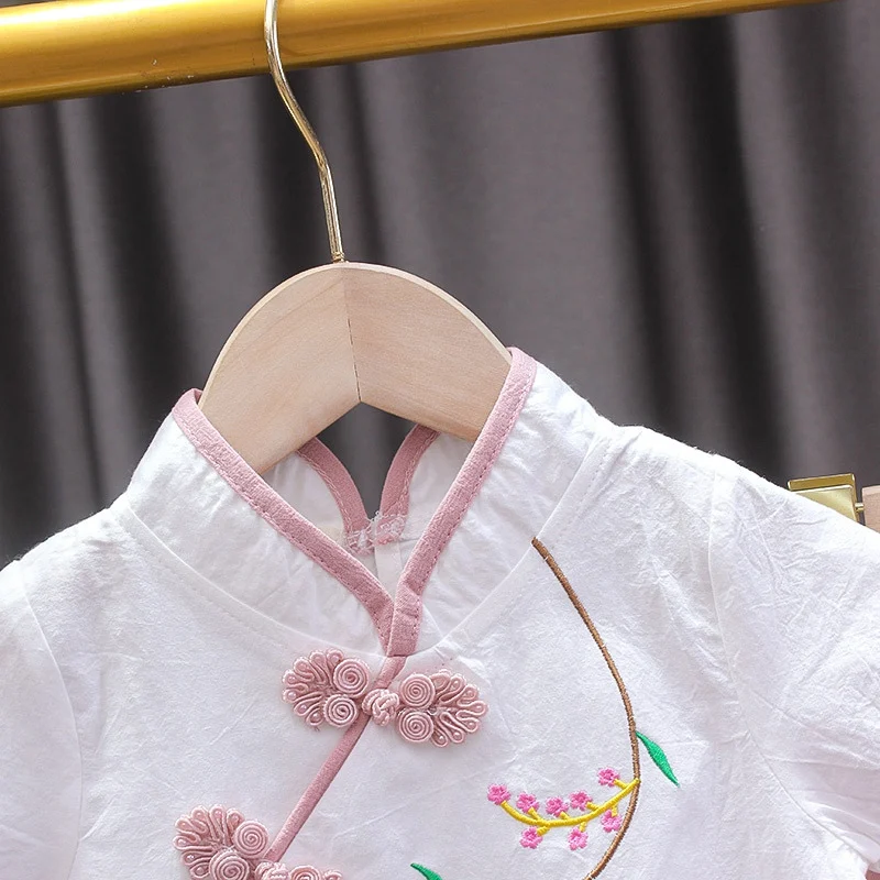 Hanfu/комплект для девочек Популярная летняя одежда малышей Детский костюм