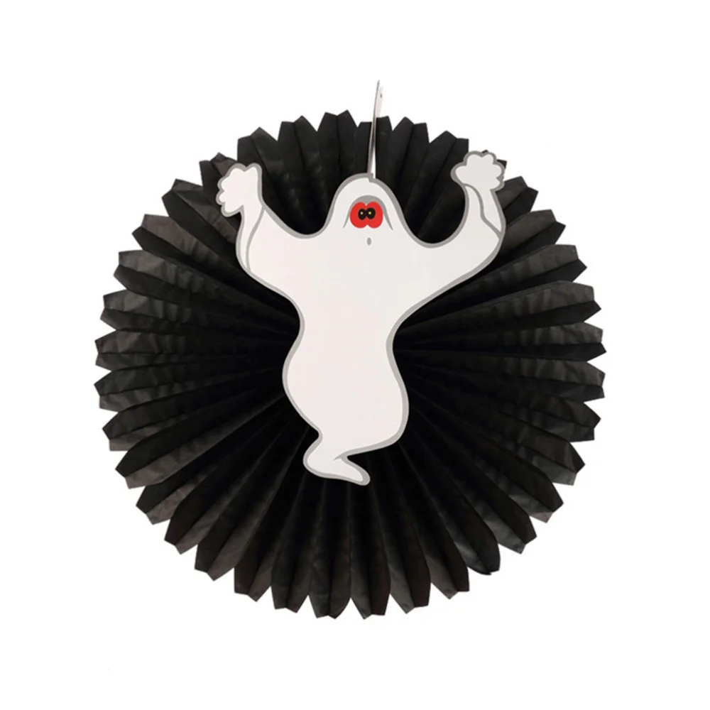 4 шт. бумажный вентилятор для Хэллоуина Складной креативный уникальный орнамент