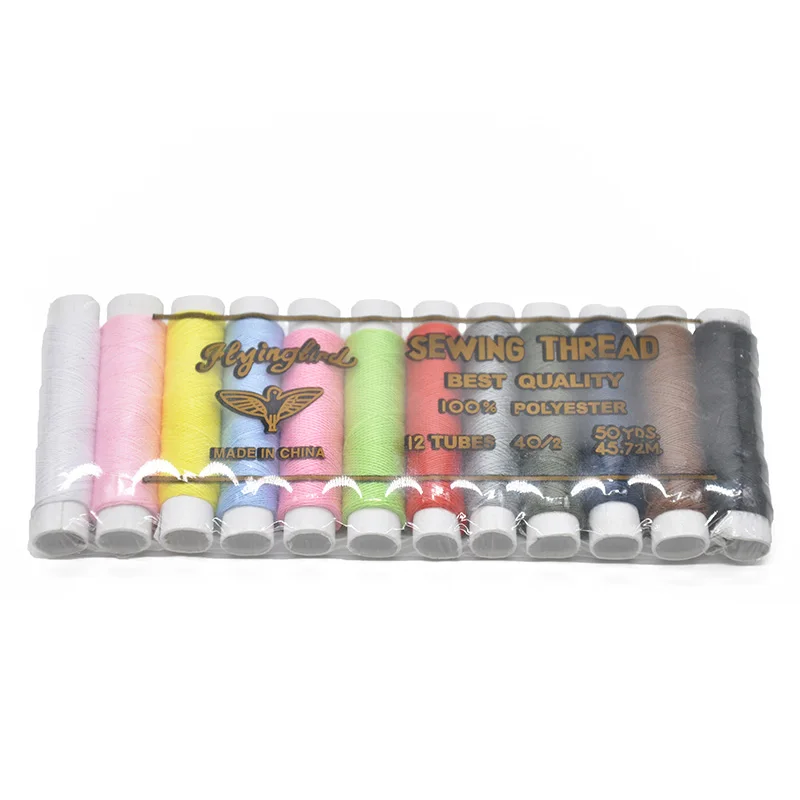 Нитки для шитья 100% полиэстера 50 ярдов на катушку несколько цветов ручной вышивки