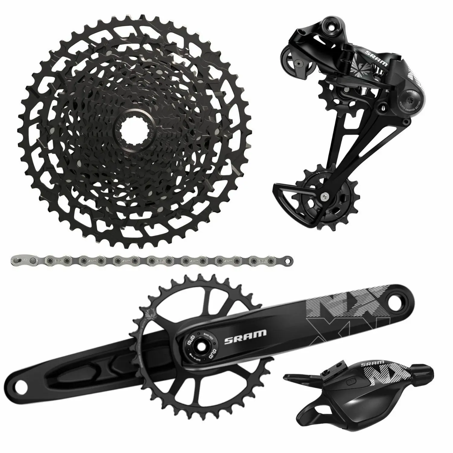 SRAM NX EAGLE dub 1x12 speed Groupset кассеты+ переключатели+ цепи+ переключатели+ Кривошип