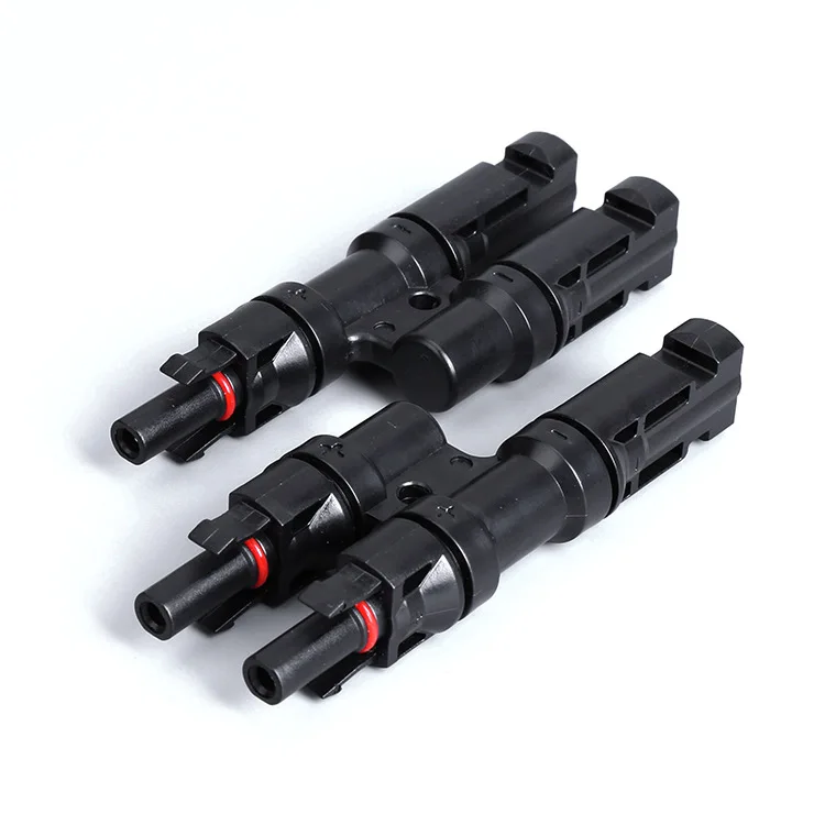 Т образный трехсторонний фотогальванический разъем MC4 специальный постоянного