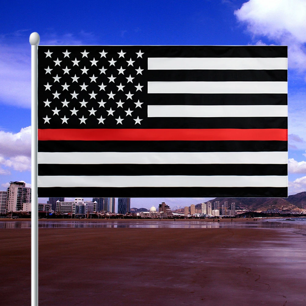 Thin Blue Line USA Flag Brass Grommets Bright Color UV Fade Resistant American Police Honoring Law Enforcement Officers | Дом и сад