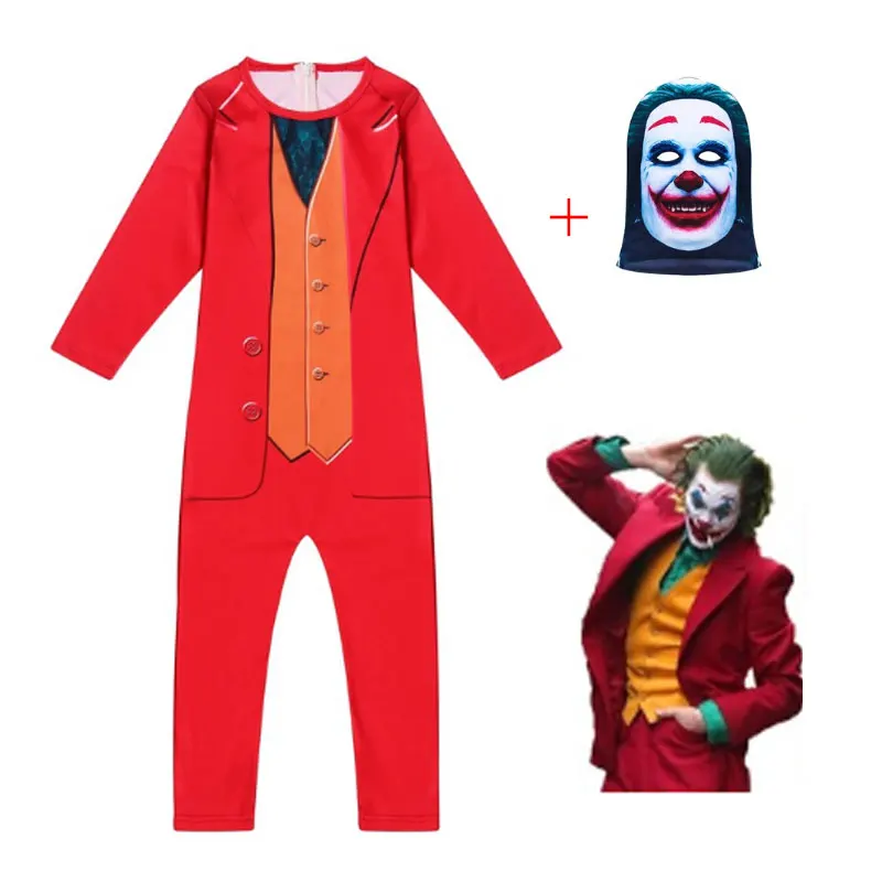 Комплект одежды на Хэллоуин для детей косплей DC Joker костюм Детская Праздничная