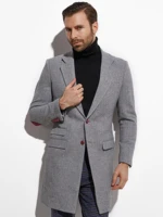 2020 medium length spring autumn tailored coat custom made jacket tweed medium long coat mid length coats men coats long peacoat