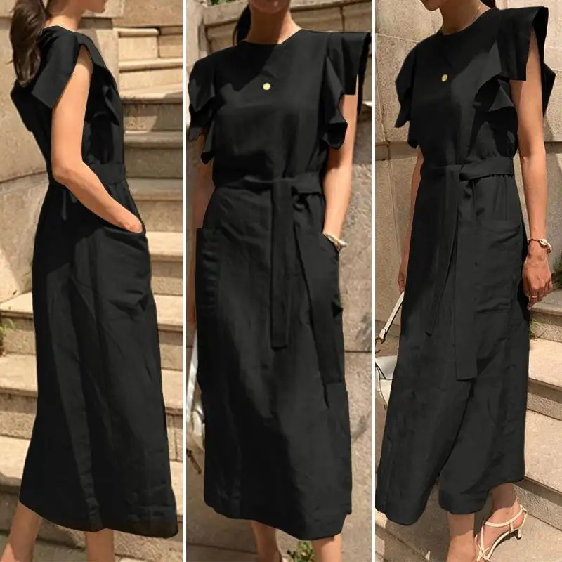 Платье VONDA женское повседневное длинное с оборками вечервечерние богемный