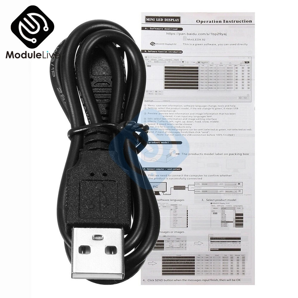 Программируемый перезаряжаемый светодиодный мини-цифровой дисплей 4 цвета | Дом