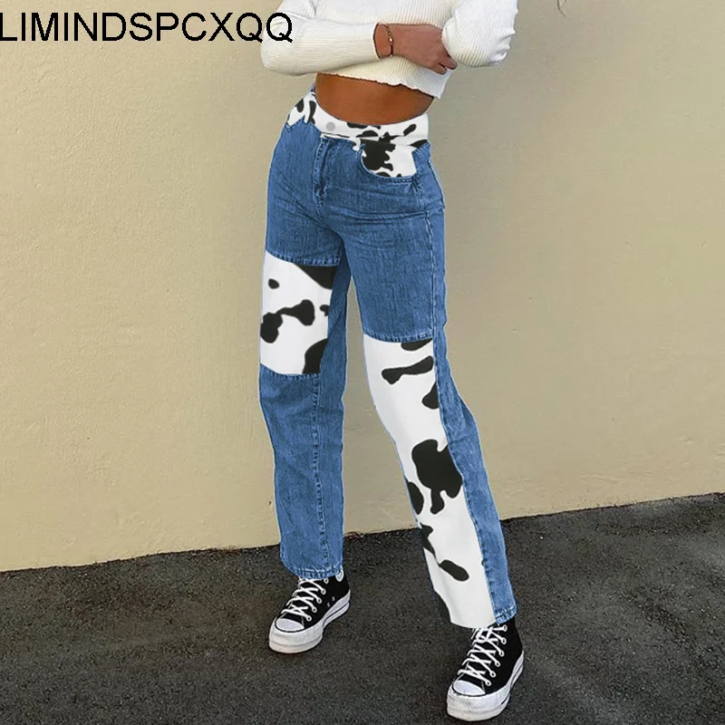 

Джинсы женские, эластичные, с широкими штанинами, с высокой талией, в Корейском стиле