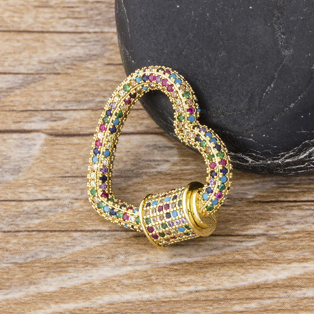 

DIY Jewelry Making Accessories New Trendy Popular Hanging Chain Heart Lock Hook Spiral Clasps DIY Necklace Bracelets Hand Made