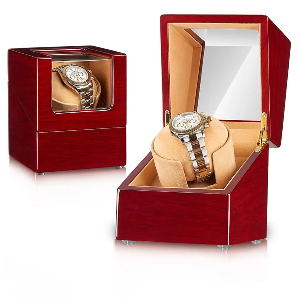 Портативный ремонт одного намотки часов с тихим мотором деревянный ящик для