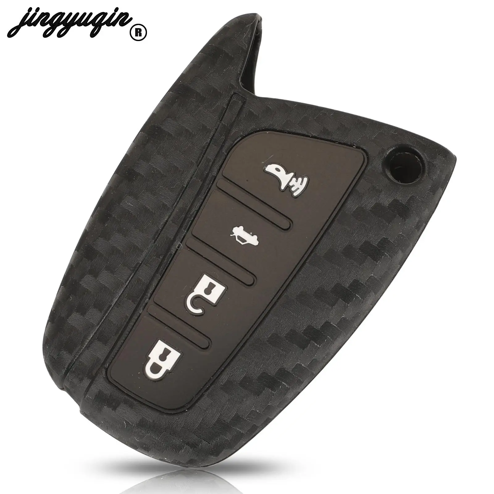 Jingyuqin 2/4 кнопочный карбоновый ФОБ для Hyundai Solaris ix35 ix45 Accent Elantra Santa Fe Аксессуары |