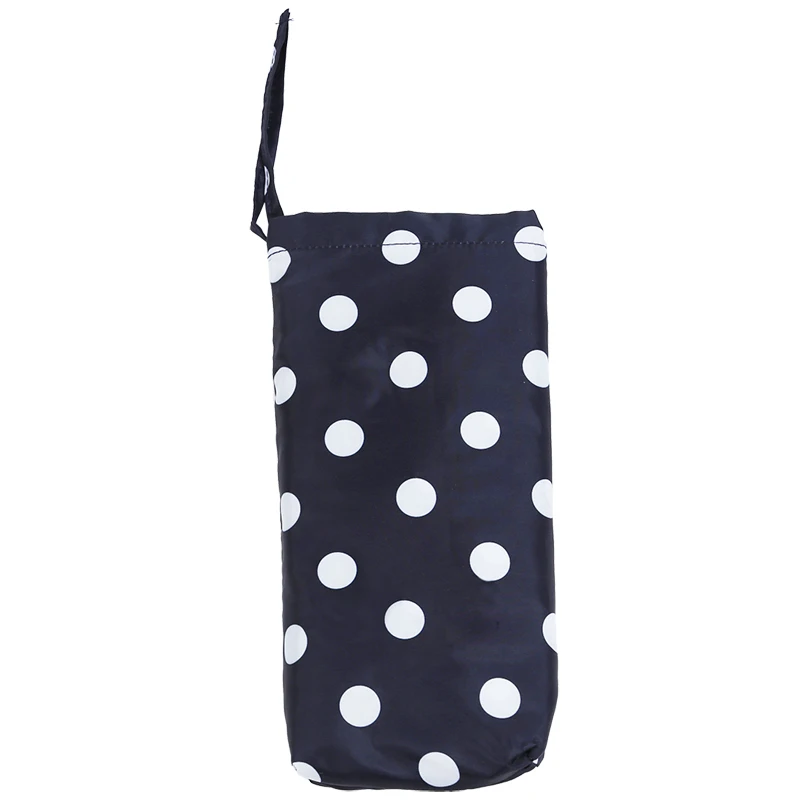 Outdoor Women Waterproof Riding Clothes Raincoat Poncho Pocket Polka Dot Hooded Knee Long Rainwear Nylon Navy Blue | Дом и сад