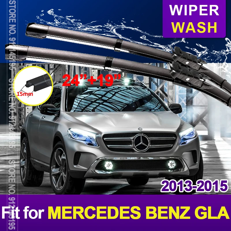 

New Front Wiper Blades for Mercedes Benz GLA X156 Accessories Auto Glass Wipers 2013 2014 2015 Car Windscreen Exterior Details
