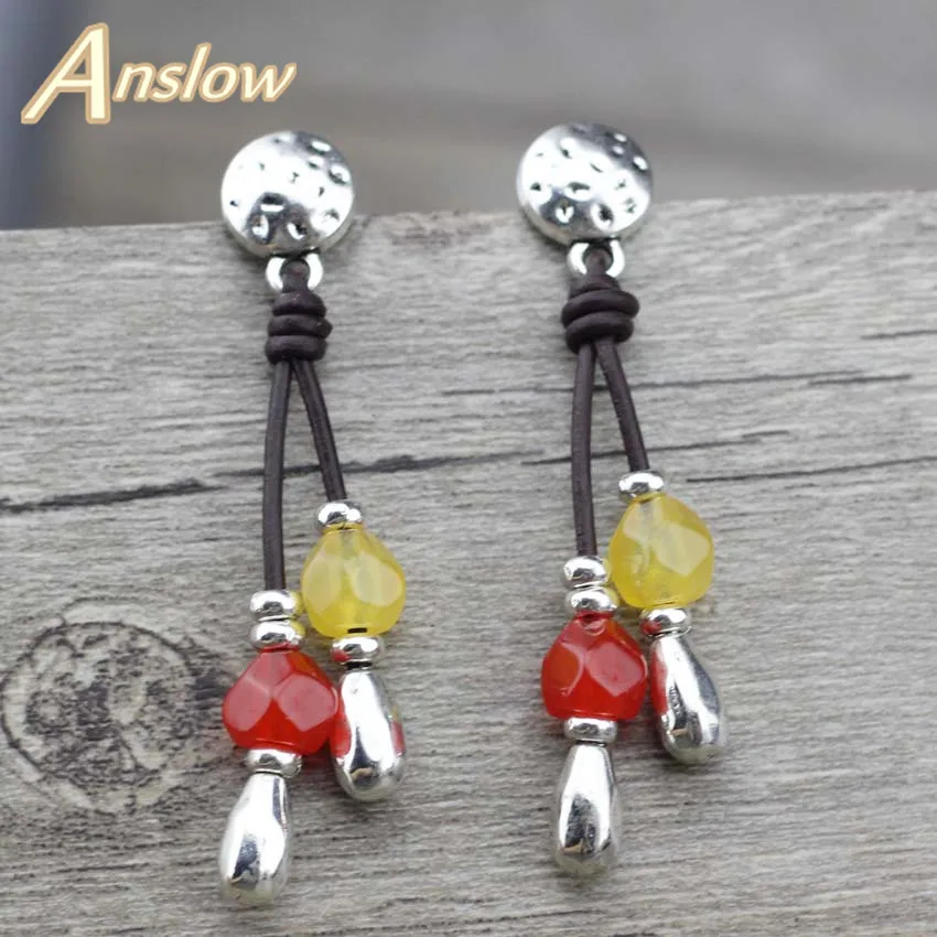 Anslow новые ювелирные изделия в летнем стиле Bijoux красочные бусины из смолы для