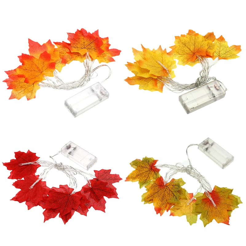 Светодиодный светильник с кленовыми листьями 1 5 м 10 светодиодный гирлянда на