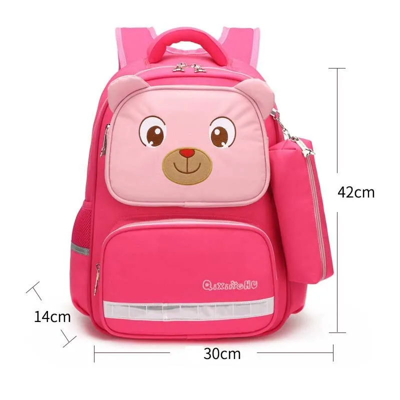 cartoon bear Kids School Bags For Boys Girls Waterproof School Backpacks for Children School Bag Mochila Infantil two sizes