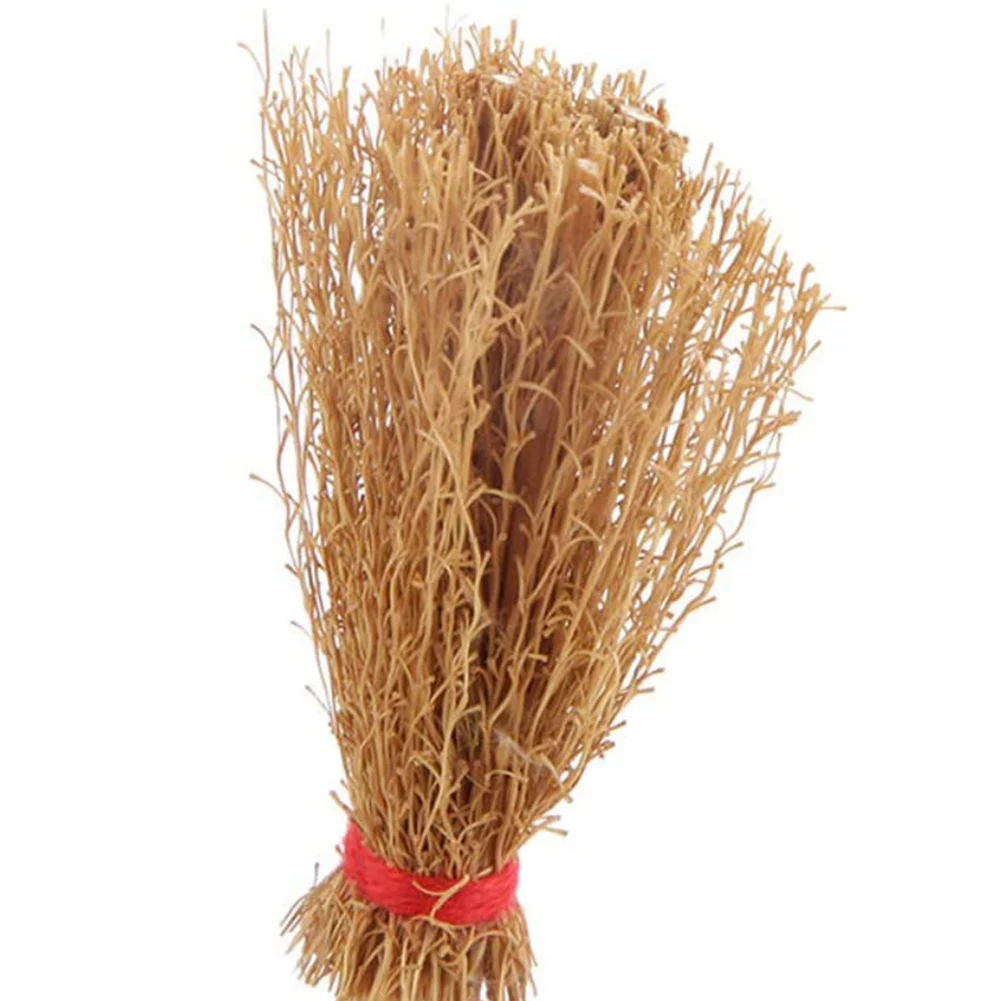 

Dollhouse Mini Broom Simulation Witch Fairy Garden Decorative Accessory Simulation Broom Craft Collection Wooden For Home Decor