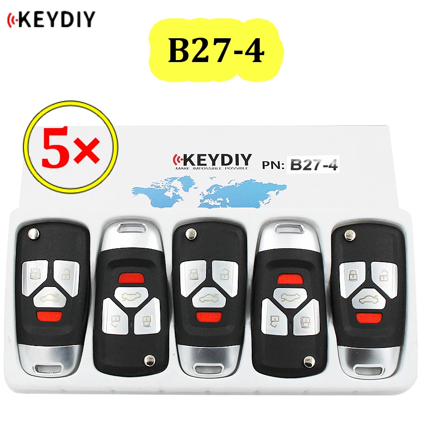 5 шт./лот KEYDIY серии B B27 4 кнопки универсальный KD пульт дистанционного управления 3 +