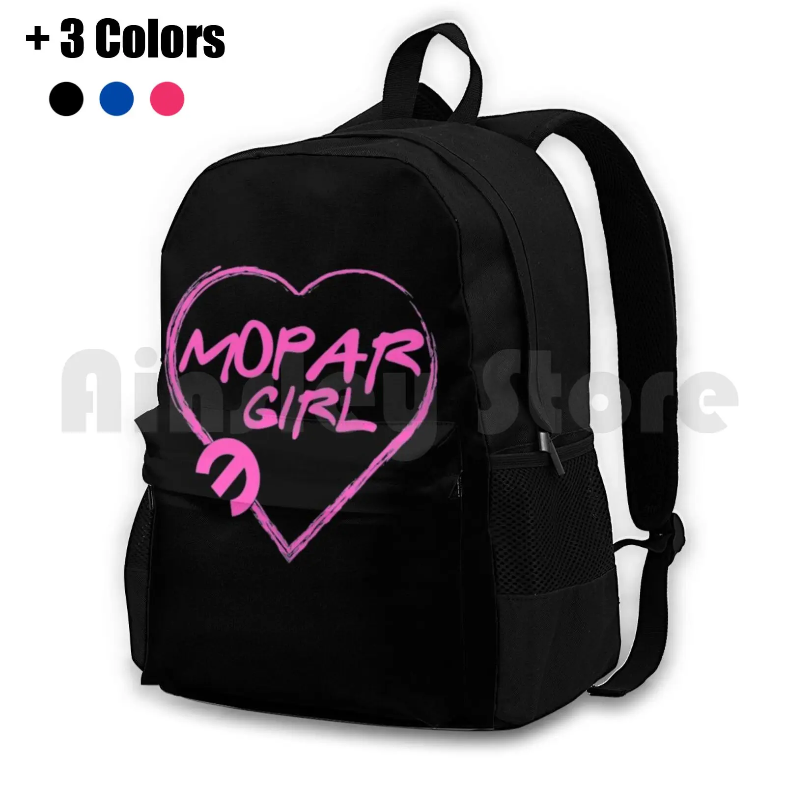 

Mopar Girl Outdoor Hiking Backpack Riding Climbing Sports Bag Funny Cute Hobbies Joke Quote Typography