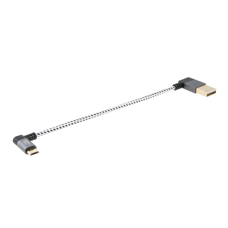 Кабель с углом 90 градусов USB 2 0 от A до Micro B двойной угловой короткий кабель