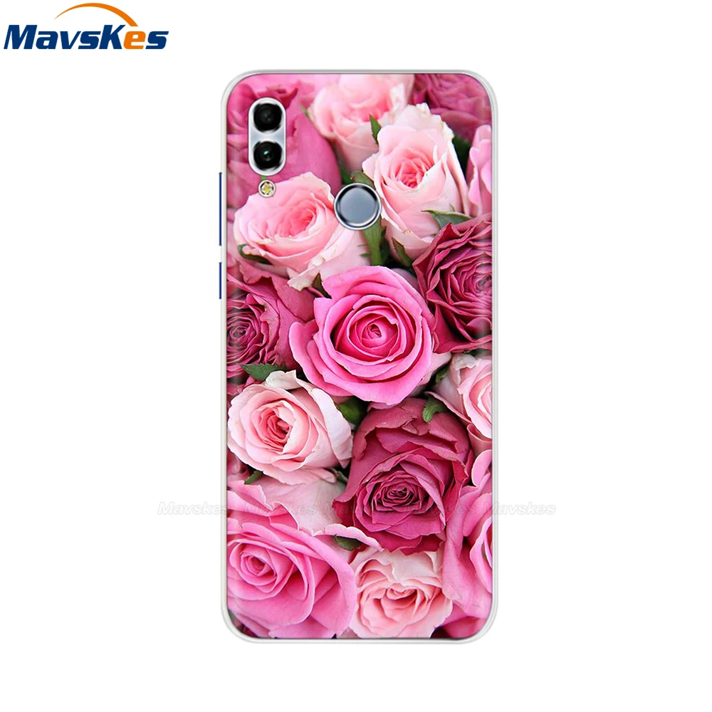 for Huawei Honor 10 lite Silicone Soft TPU Cover case huawei Honor10 Lite Clear soft tpu flower cover | Мобильные телефоны и