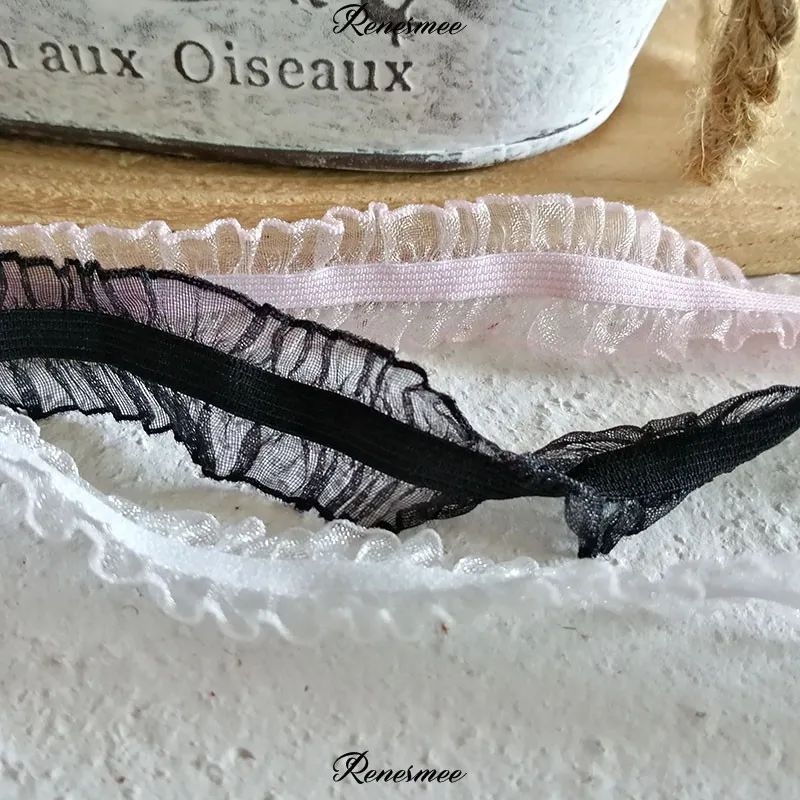 5 м двухстороннее розовое черное эластичное кружево отделка Аксессуары шифон