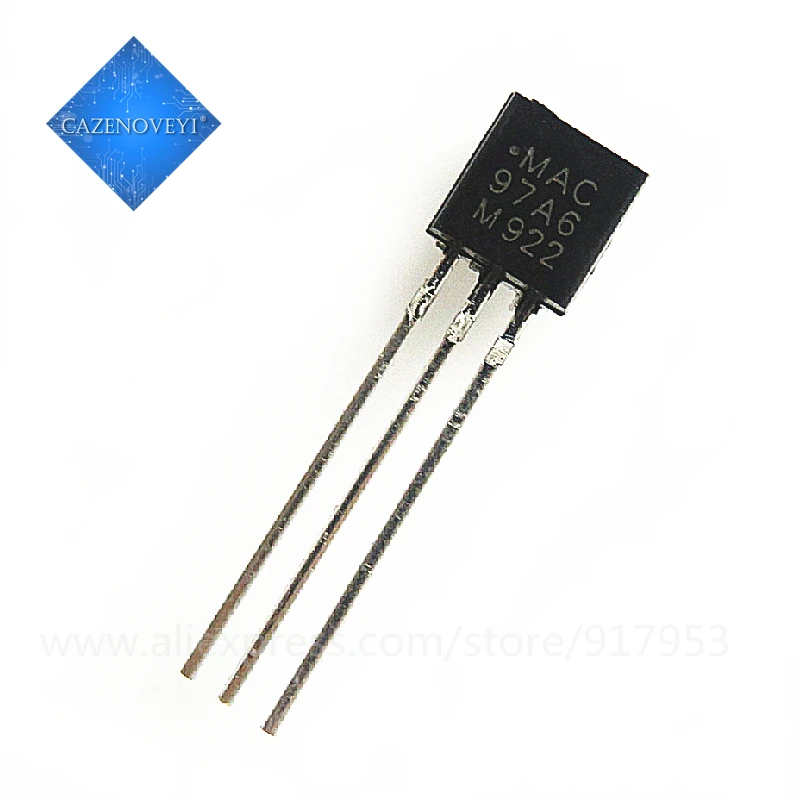 50 шт. / Лот MAC97A6 97A6 TO 92 Triacs THY .6A 400V TRIAC новый оригинальный в наличии|Интегральные