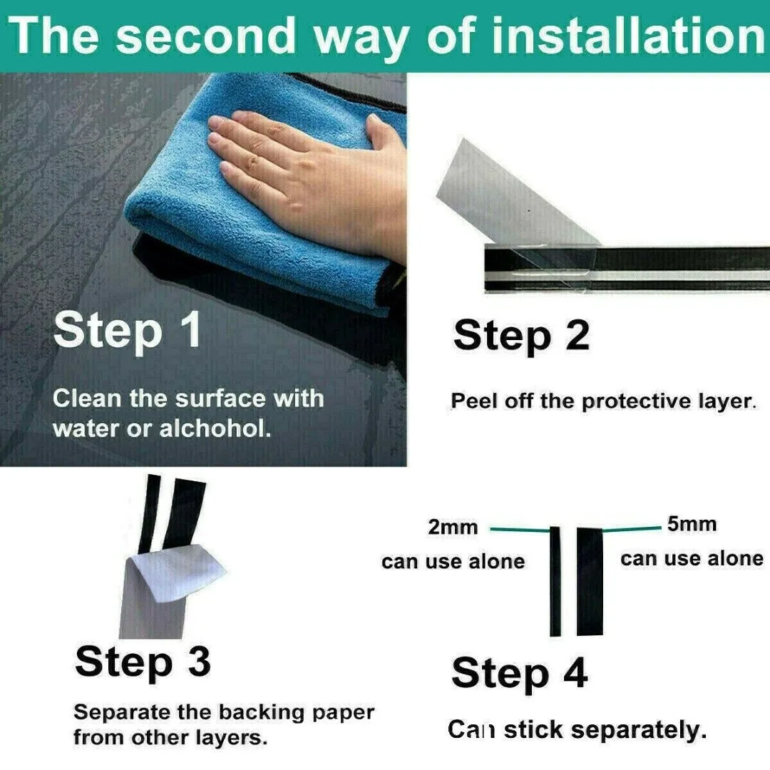 

Striping Stripe Stickers Waterproof Accessories Anti UV Decals For Car