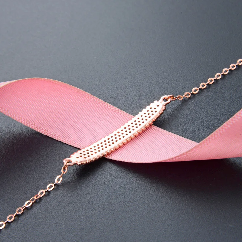 

Classic Delicate IP Rose Plated S925 Sterling Silver Wrap Charm Crystal Bracelet Bangle for Women Female Girl Gift Party