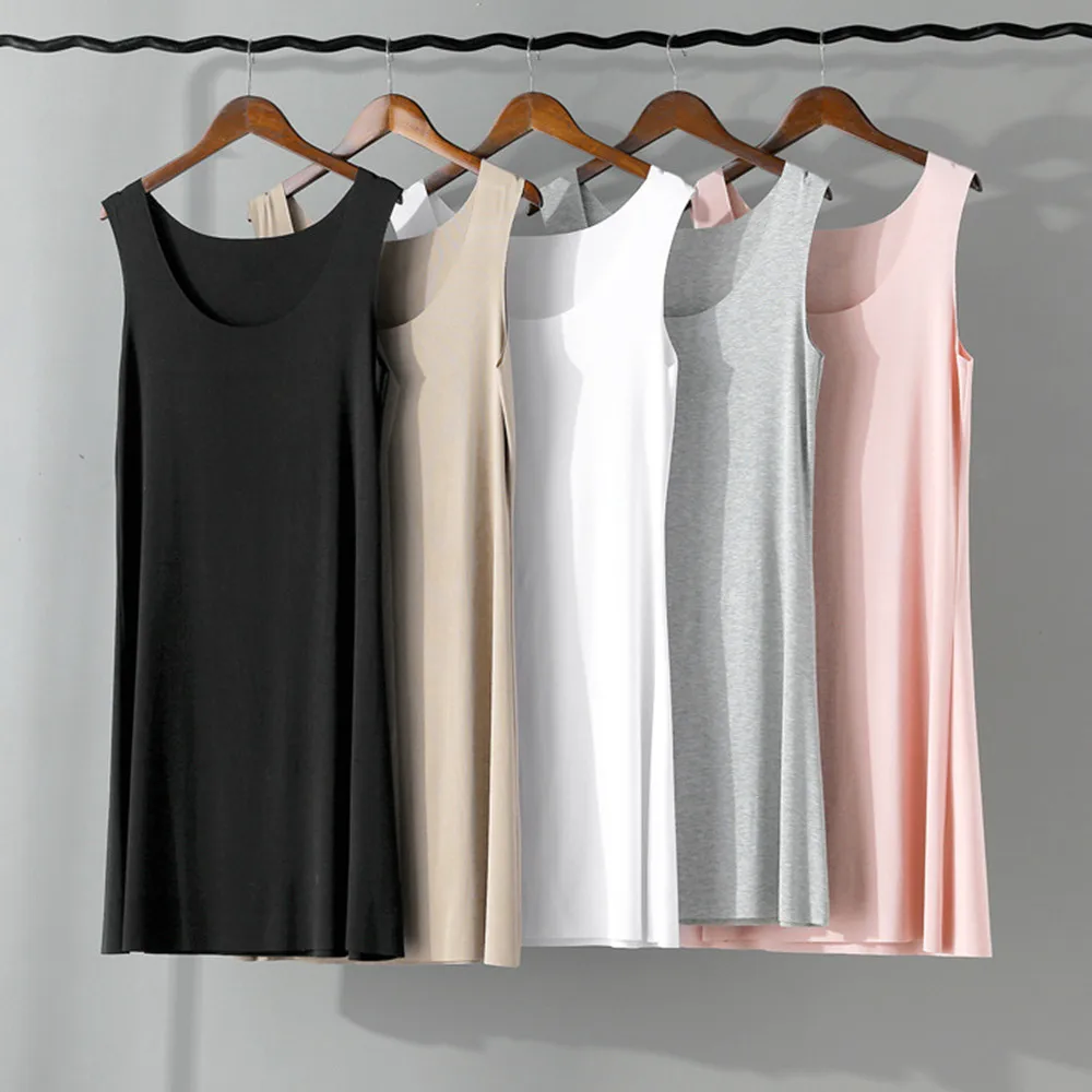 

Womens Nightgown Sleepwear Sexy Sleeveless Nightgown Modal Home Sleeping Dress Women Sleep Wear XL-5XL Large Night Dress