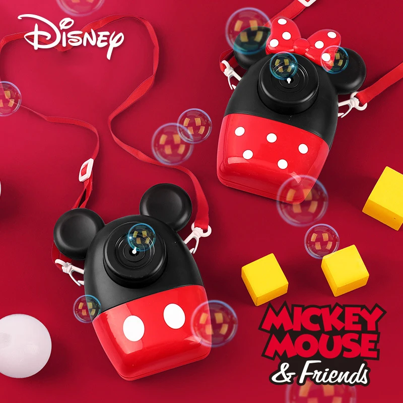 

Машинка для мыльных пузырей Disney, автоматический аппарат с Микки и Минни, воздуходувка для мыльных пузырей, электрическая летняя уличная игр...