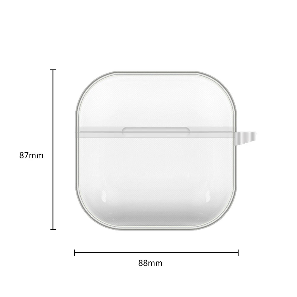 Защитный чехол для наушников с крючком силиконовый прозрачный мягкий подходит