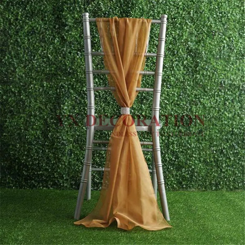 10 шт. шифоновый чехол Chiavari на стул с галстуком-бабочкой и капюшоном для украшения