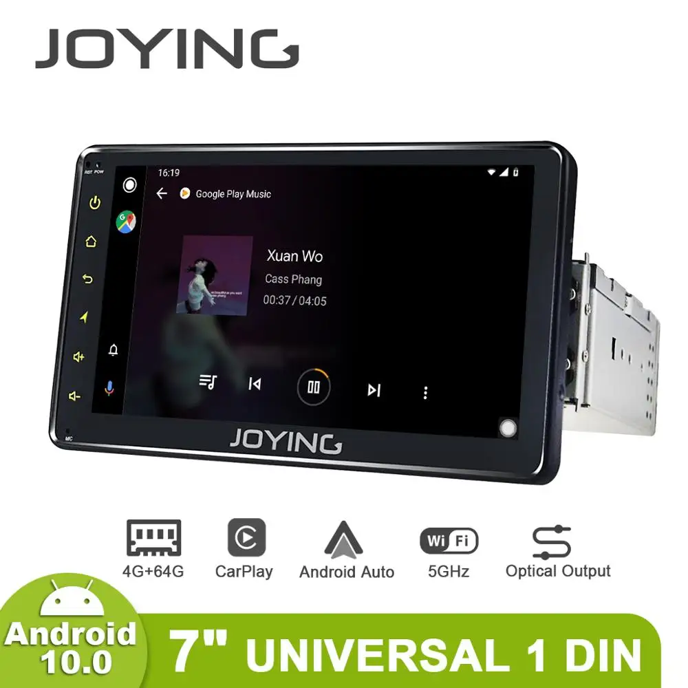 Универсальный автомобильный радиоприемник JOYING 1DIN Android 10 0 7 дюймов стерео