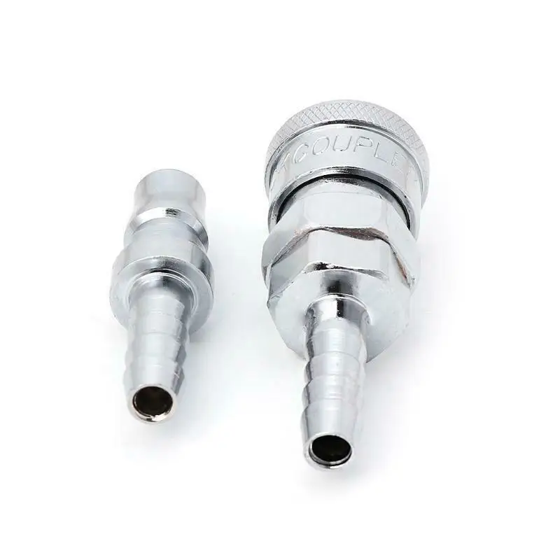 

2pcs 8mm Pneumatic Air Line Hose Quick Release Coupler Connector Compressor Metal Quickly Connected And Disconnected