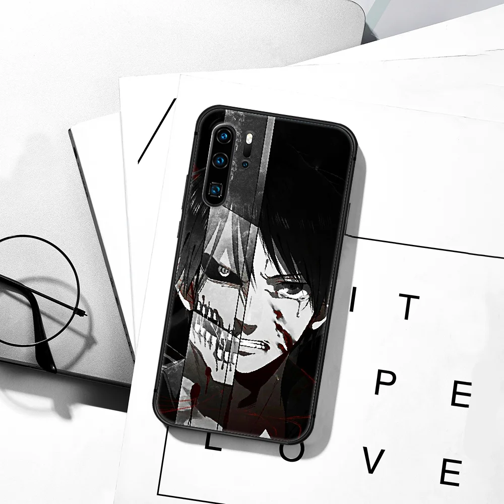 

Japanese Anime Attack On Titan Phone Case For Huawei P Mate 10 20 30 40 Pro Lite Smart 2019 2021 black Bumper Silicone Cell