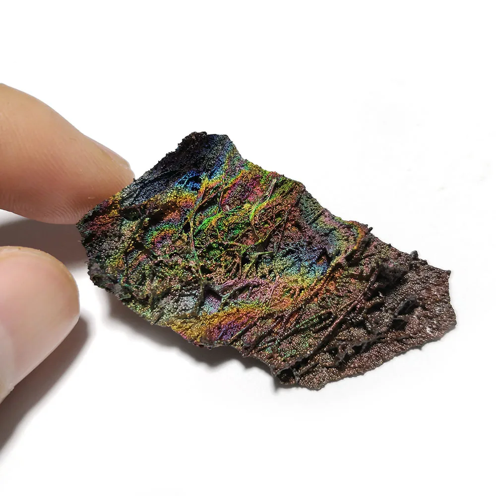 

3g B4-1 Natural Rainbow Limonite Mineral Specimen Collection Teaching Form Guangdong Province China