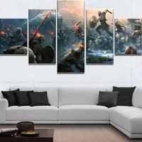 canvas wall art 5 piece game character modular pictures posters home decorative framed modern living room decoration paintings