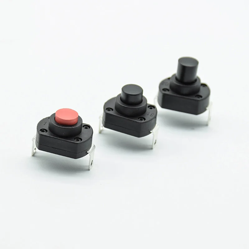 

4pcs UPS switch flashlight self locking switch push button micro power switch 6A/10A Height 13.5/15.5/18.5mm switch