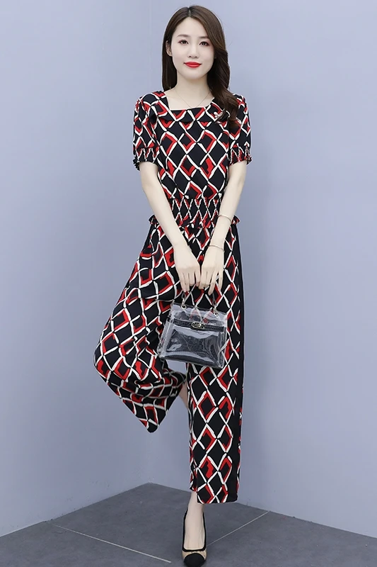 

Plaid Blazer And Pants Set For Women 2 Piece Set Top And Pants Pleated Wide Leg Pants Tailleur Femme Pantalon Et Veste Elegant