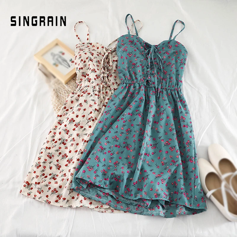 Комбинезон SINGRAIN женский пляжный с цветочным принтом богемный короткий