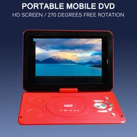 13 9 lcd widescreen mobile dvd small tv player 270 degree rotating hd display built in card reader high speed usb interface dvd