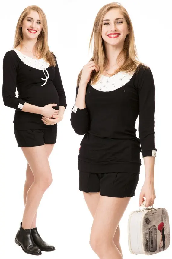 Осень 2018 яркая Одежда для беременных женщин элегантные топы женские футболки