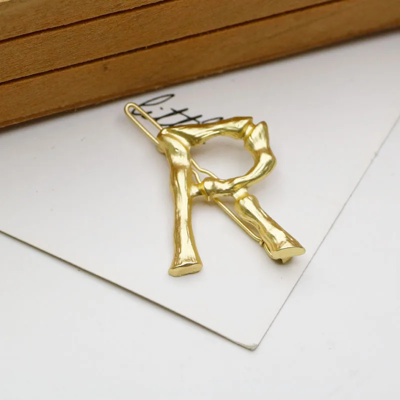 Женские заколки для волос с 26 буквами золотые аксессуары | Украшения и
