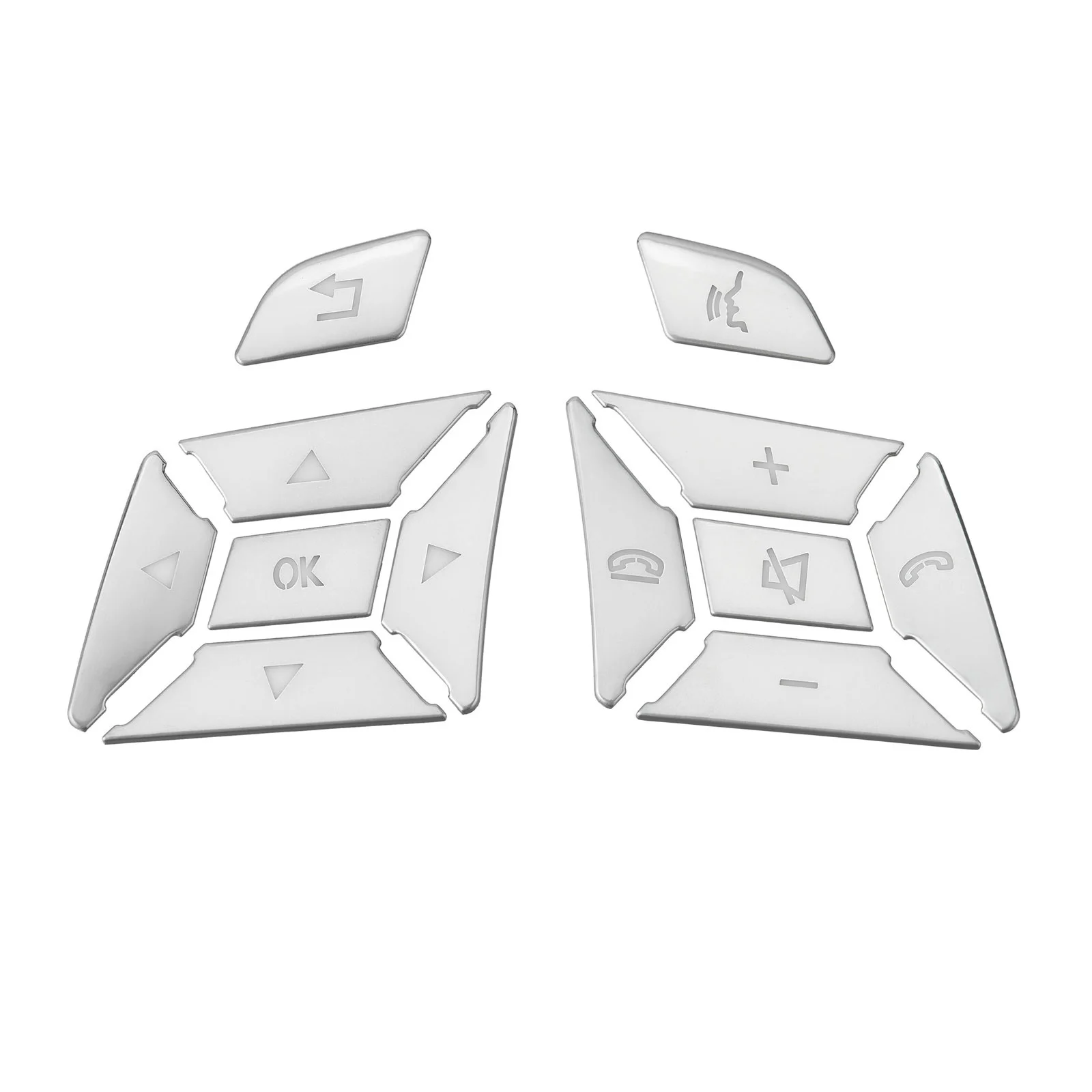 For Mercedes Benz A B C E Ml Gl Cla Gla Glk Sl Slk Class W176 W246 W212 W204 Steering Wheel Button Switch Trim Cover Sticker