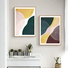 Абстрактные формы геометрический художественный постер и печать в стиле бохо холст картины настенные художественные картины для интерьера дома гостиной Декор
