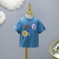 kids t shirt girls clothes casual costume tees cute letters print summer 3 11 years daily tops for girl childrens clothing