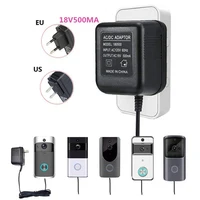 US EU Plug 18V AC Transformer Charger for Wifi Wireless Doorbell Camera Power Adapter IP Video Intercom Ring 110V-240V