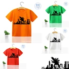 Детская летняя футболка с коротким рукавом, из дышащего материала